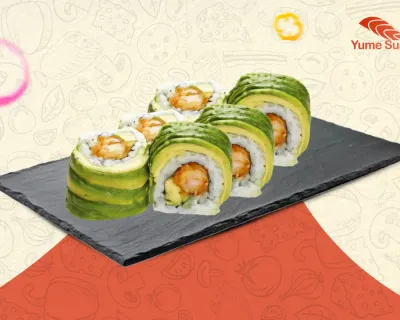 Crevette avocat  tempura concombre